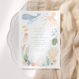 Bajo el mar Niños Invitación a la fiesta de cumple