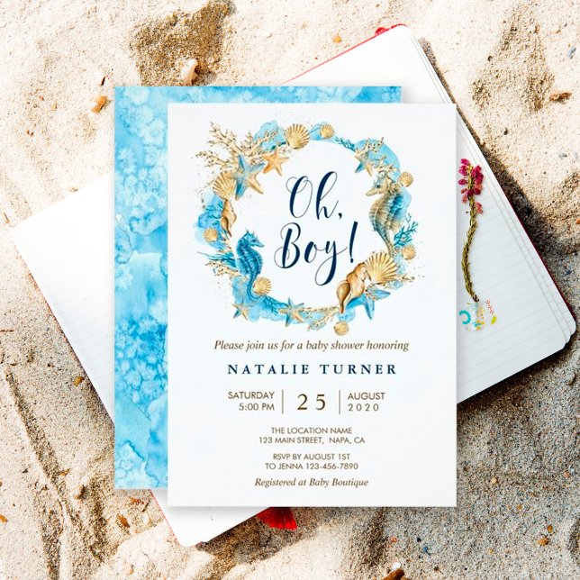 Bajo el mar | Oh Boy Invitación de Baby Shower (Subido por el creador)