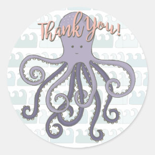 Bajo el mar Pegatinas del Octopus
