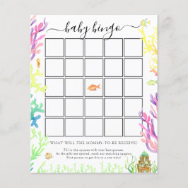 Bajo el mar Tarjeta de juego de Bingo Bebé