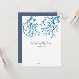 Bajo el mar Tarjetas de Consejos de Baby Shower