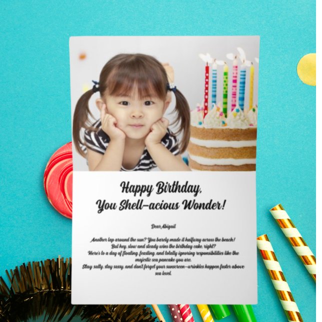 Bajo el mar Tortuga Cute Sea Foto Niños Cumpleaños (Subido por el creador)