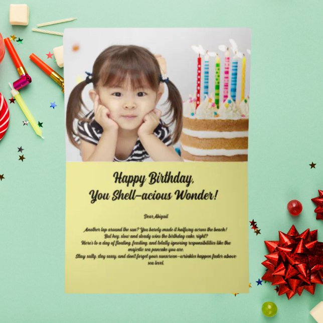 Bajo el mar Tortuga Cute Sea Foto Niños Cumpleaños (Subido por el creador)