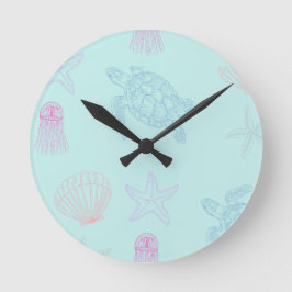 Bajo el mar - Tortuga - medusa - Reloj de la conch