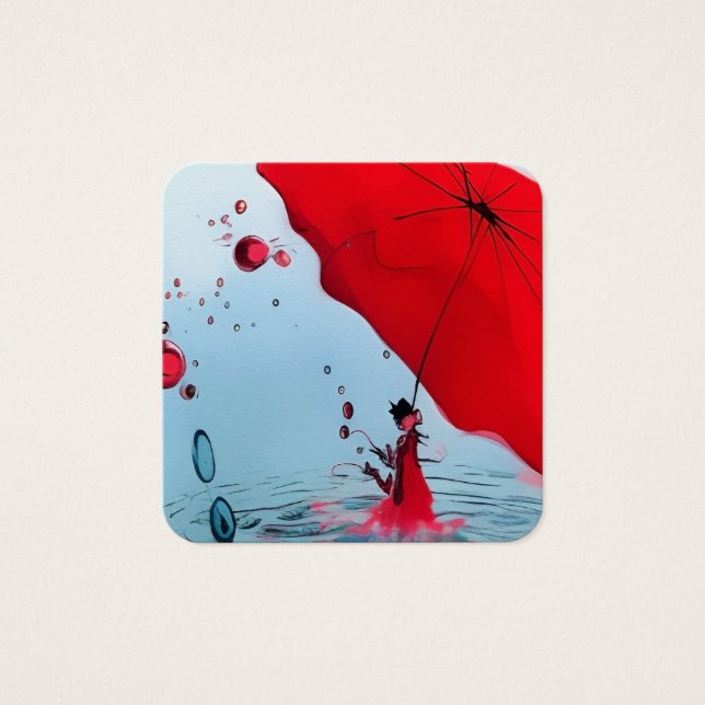 Bajo el paraguas rojo (Anverso)