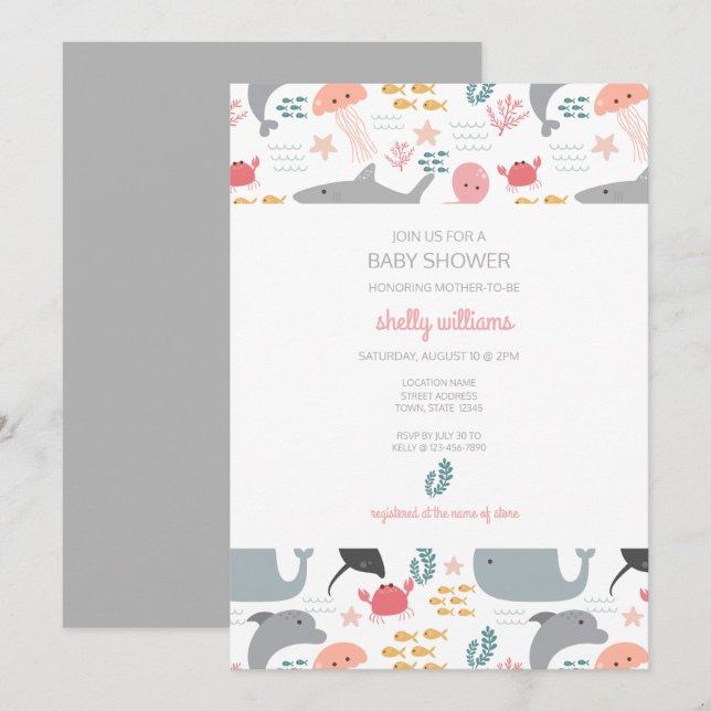 Bajo el patrón de invitación de los amigos del mar (Anverso / Reverso)