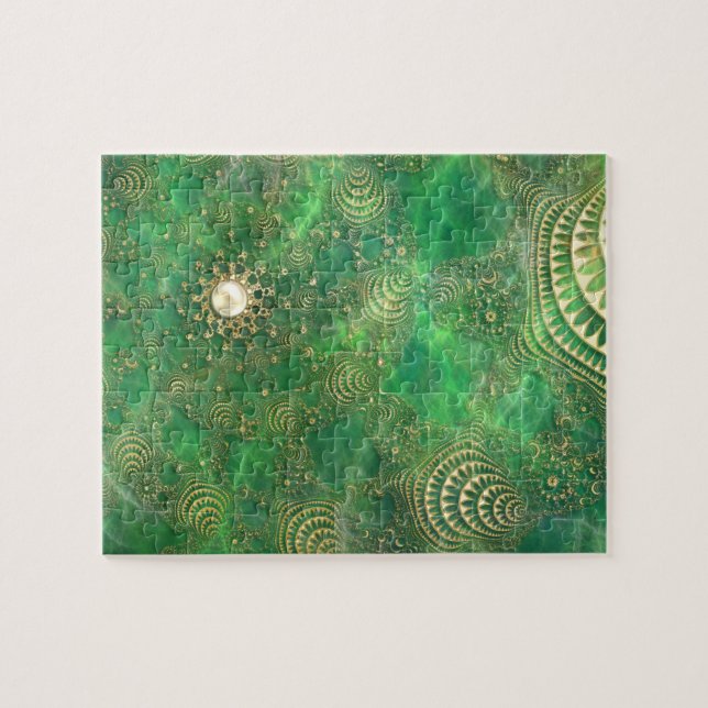 Bajo el rompecabezas del mar Esmeralda (Horizontal)