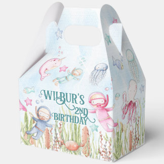 Bajo el Sea Party Favor Box 🐠 cajas de regalo Per