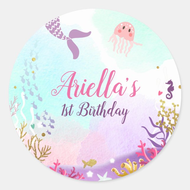 Bajo el Sello para sobres de la sirena marina Pega (Anverso)