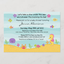 Bajo invitación de Baby Shower del mar