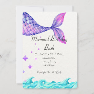 BAJO INVITACIÓN DE CUMPLEAÑOS MARÍTIMOS PARA CHICA