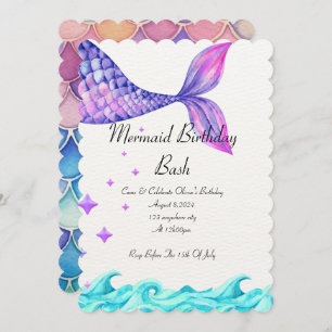 BAJO INVITACIÓN DE CUMPLEAÑOS MARÍTIMOS PARA CHICA