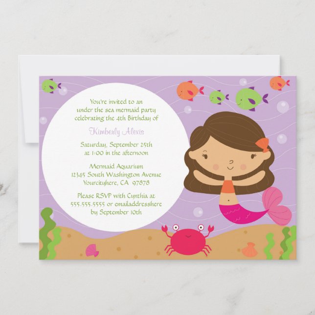 Bajo invitación de la fiesta de cumpleaños de la (Anverso)