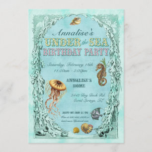 Bajo invitación de la fiesta de cumpleaños del mar
