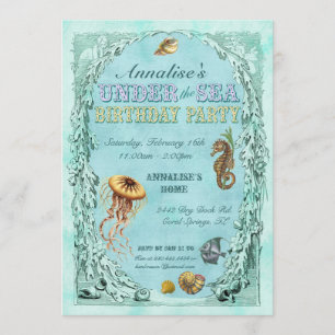 Bajo invitación de la fiesta de cumpleaños del mar