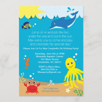 Bajo invitación de la fiesta de cumpleaños del mar