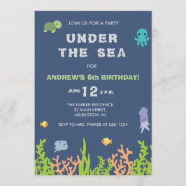 Bajo invitación de la fiesta de cumpleaños del mar
