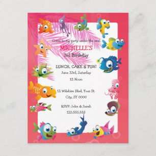 Bajo invitación de la fiesta del cumpleaños de los