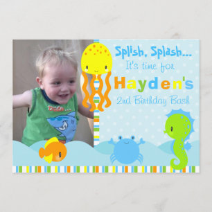 Bajo invitación del cumpleaños del mar