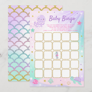 Bajo juego de tarjeta del bingo de Baby Shower del