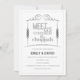 Bajo la invitación a la boda judía Chuppah