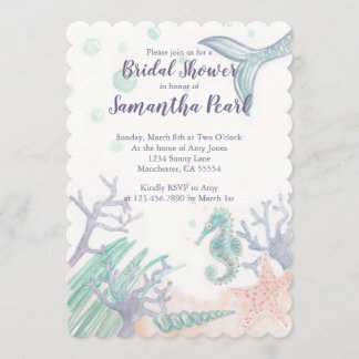Bajo la invitación a la ducha de novia en el mar