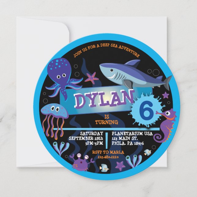 BAJO LA Invitación a la fiesta de cumpleaños de SE (Anverso)