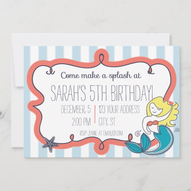 Bajo la invitación a la sirena marina (Anverso)