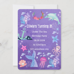 BAJO LA INVITACIÓN DE CUMPLEAÑOS MARÍTIMOS