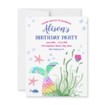 Bajo la invitación de la fiesta Sea Custom Name