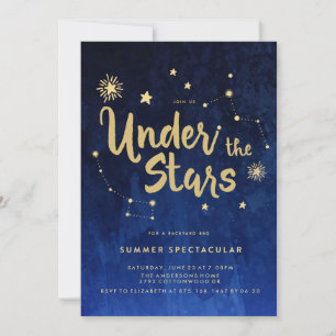 Bajo la invitación de la fiesta Stars Backyard BBB