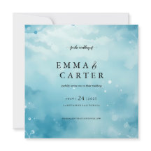 Bajo la Invitación del Boda de acuarela marina