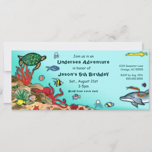 Bajo la invitación Sea-Ocean Life (Anverso)