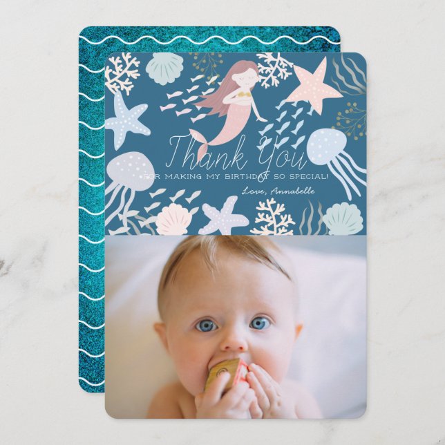 Bajo la marina de sirena marina, foto tarjeta de a (Anverso / Reverso)