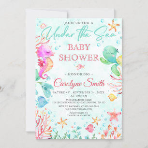 Bajo la plantilla de invitación a la ducha de bebé