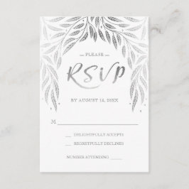 Bajo la sabia boda RSVP Faux Silver