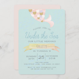 Bajo la sirena marina, invitación al cumpleaños ro