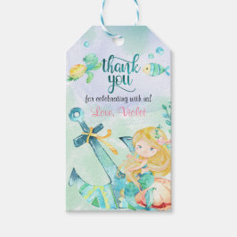 Bajo la Sirenita Marítima Etiquetas de Regalo Favo