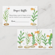 Bajo la tarjeta de Baby Shower Diaper Raffle de Se