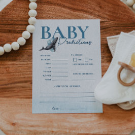 Bajo la tarjeta de predicciones de Baby Shower de 