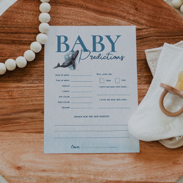 Bajo la tarjeta de predicciones de Baby Shower de  (Subido por el creador)