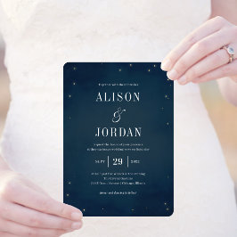 Bajo Las Estrellas Invitaciones Modernas De Bodas 