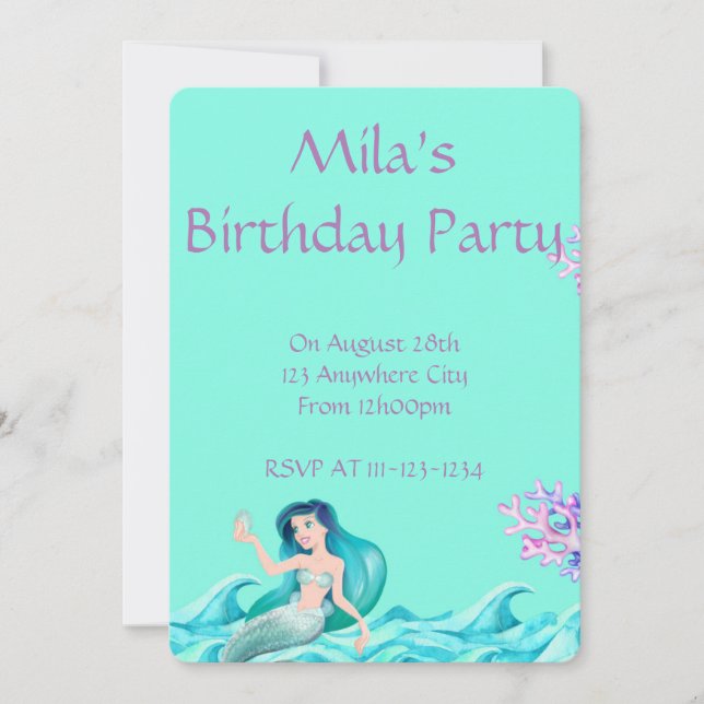 BAJO LAS INVITACIONES DE MERMAID (Anverso)