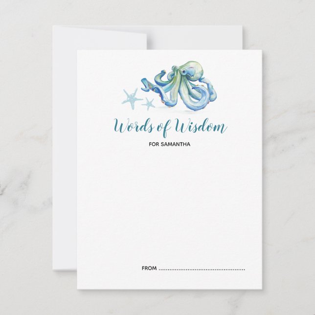 Bajo las tarjetas de consejos de Baby Shower de Oc (Anverso)