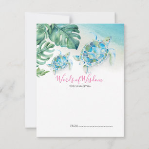 Bajo las tarjetas de consejos de Baby Shower de to