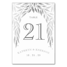 Bajo las tarjetas de mesa del Boda Willows Faux Si