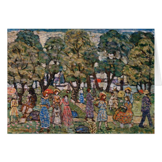 Bajo los árboles de Maurice Prendergast, Arte fino (Anverso (Horizontal))