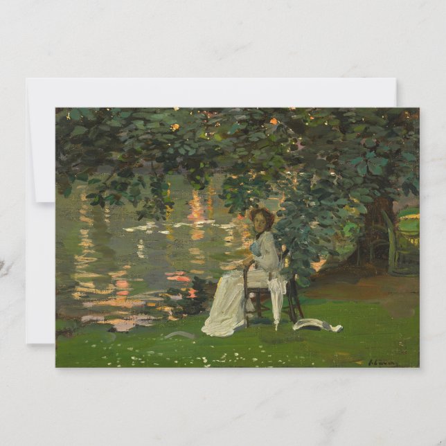 Bajo los árboles, Ranelagh | Sir John Lavery (Anverso)
