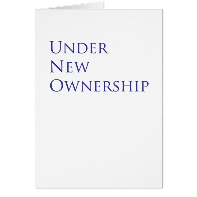 Bajo nueva propiedad (Frente)