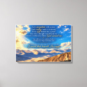 Bajo Sus Alas Arte Montañoso Cristiano Fe Inspirac